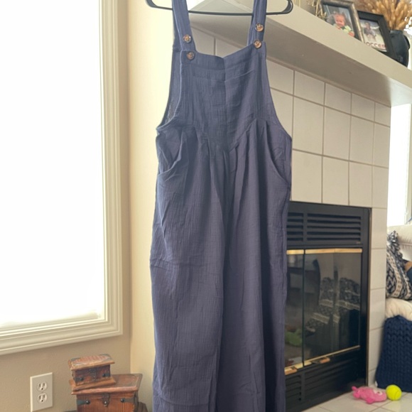 Blue wide leg romper/jumpsuit never worn - Picture 3 of 4
